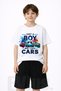 Boy's Just a Boy Who Loves Cars Printed Combed Cotton T-Shirt Shorts Set Fun Summer Cotton