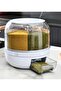 360 Degree Rotating Rice Dispenser Sealed Dry Cereal Grain Bucket Dispenser Moisture-proof Kitchen F - 2