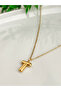 Stainless Steel Thin Elegant Chain Mini Balloon Letter Necklace (t) - 2