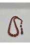 Artisanally Crafted Orange Crystal Amber Praying Beads 8 * 12 mm Capsule-Cut with System of Fitting Tools