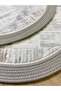 Premium Non-Slip Base Bath Mat with Jute Edge Detail Oval Round Set 100X60-60X60 - 5