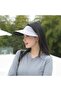 Women's Visor Hat Upf50+ Uv Protection Adjustable Summer Wide Brim Sunshade Gray - 4