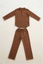Brown 100% Cotton Muslin Fabric Boys' Suit Comfortable Fit Hajj and Umrah Outfit - 6