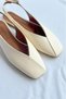 Modegas Beige Women's Shoes with Open Back and Buckle Detail - 2