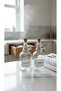 زجاجة منظف سائل ومنعم للملابس سعة 1000 مل بغطاء فلين منظم لغرفة الغسيل - 4