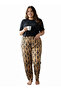 Women's Spring Summer Season Plus Size Karin Fabric Authentic Pattern Trousers