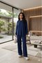 Women's Ultra Soft Modal Cotton Side Snap Detail Elastic Waist Comfortable Cut Top and Bottom Set