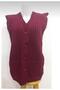 Thick Knitted Short Sleeve Knitwear Mother's Vest with Pockets