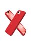 iPhone 17E Compatible Silicone Case - Pastel Color Tone Flexible Cover with Camera Protection - Red