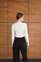 Sweatshirt with Lace Collar Detail - Cream |   F2088 - 5