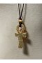 Ankh symbol spiritual symbol design gold leaf handmade ceramic porcelain necklace - 4