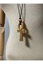 Ankh symbol spiritual symbol design gold leaf handmade ceramic porcelain necklace - 5