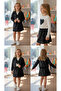 Alpids 2065 Girl's Sequined and Stone-Embellished Jacket, Skirt, Sweater 3-Piece Set for Ages 4-5-6-7-8-9-10 - 2