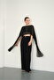 D 2938 Chiffon Poncho - Black |   D2938 - 2