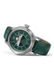 V.1.33.0.262.4 36 mm Women's Wristwatch with Green Leather Strap Sapphire Glass 2 Years Warranty - 2