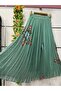 Patterned Chiffon Boho Lined Flared Skirt