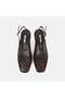 Women's Bitter Brown Laser Cut Detailed Leather Casual Shoes - 6