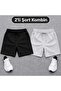 Pack of 2 Men's Coll Bermuda Summer Shorts Black Gray - 2