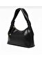 Soft Leather Textured Women's Shoulder Bag with Attached Strap Detail - 2