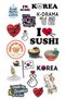 Korean Themed Sticker Set 22X30 cm – K-Drama, Sushi, Korean Food