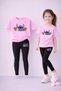 Girl's T-Shirt Leggings Set 100% Cotton Flexible Comfortable Casual Sports Mommy and Daughter Combination