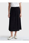 Lcw Grace Black Flared Skirt with Elastic Waist - 2