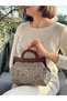 Raphael - Wooden Scholar Fabric Bag, Clutch, Handbag, Portfolio, Women's Bag, Handbag - 5