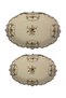 Diana 2 Size Kayak Plate with Vintage Floral Pattern and Gold Detail