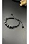 Hematite Men's Natural Stone Macrome Design Balance, Durability - Self-Esteem Pyramid Aries, Scorpio, Capricorn, Aquarius - 2