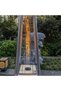 Outdoor Patio Heater, Gas Pyramid Patio Heater Outdoor Garden Stainless Steel Wheels Quartz Glass Fl
