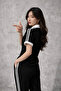 Women's Modal Fabric Polo Collar Stripe Detailed Soft Textured Tracksuit Set - 5