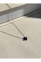 Steel Black Clover Necklace - 2