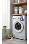 Wooden Lid Colorful and White Jar Storage Container Kitchen and Laundry Room Organizer - 3