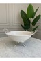 Luxury Porcelain Presentation Bowl with Metal Legs 24 cm - 2