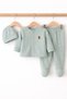 Organic Cotton 3-Piece Baby Set – with Teddy Bear Detail, Suitable for 4 Seasons - 3