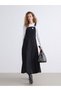 Rmz Gi̇yi̇m Farkiyla Square Roba Collar Jean Salopet Dress