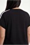 Women's Plus Size Dot Stone Printed Striped Sho Fabric Wide Fit Black Dress - 4