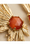 Gold Orange Agate Natural Stone Earrings - 3