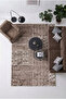 Non-Slip Based Carpet Runner Living Room Hallway Kitchen Bedroom Carpet Apartment 3009 Brown - 3
