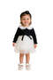 MELIS KNIT and TULLE DRESS - BLACK