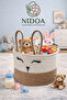 Beige Single Jute Rope Rabbit Multi-Purpose Children's Room Toy Clothes Dirty Basket Organizer 24X24 - 2