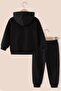 Girl's Chen Grape Cake Printed Tracksuit Set - Hooded Sweatshirt Jogger Sweatpants - 2