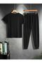 UNISEX Wing Printed Tracksuit Set - Crew Neck T-Shirt Sweatpants Jogger - 2