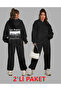 2-Piece Set with Back Print Unisex Hooded Set