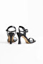 Women's Black Single Strap Sandals Tr20My10A - 3