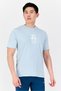 Men Sportswear Fit Short Sleeve Outdoor T-Shirt, Ice Blue