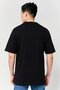 Men Crew Neck Short Sleeve Embroidered Logo T-Shirt, Black - 4