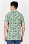 Men Regular Fit Short Sleeve Floral Print Polo Shirt, Sage Green - 3