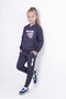 Love Print Detailed Hooded Girls' Tracksuit Set with Kangaroo Pockets - 2