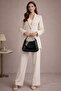 Women's Shoulder Bag with Organizer – Stylish Medium Size Daily Bag with Double Handles and Crossbody Strap - 6